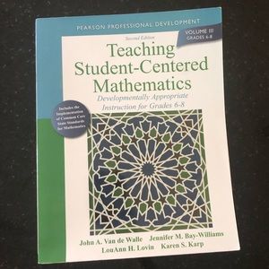 Teaching Student-Centered Mathematics Grades 6-8 Vol III Paperback Textbook